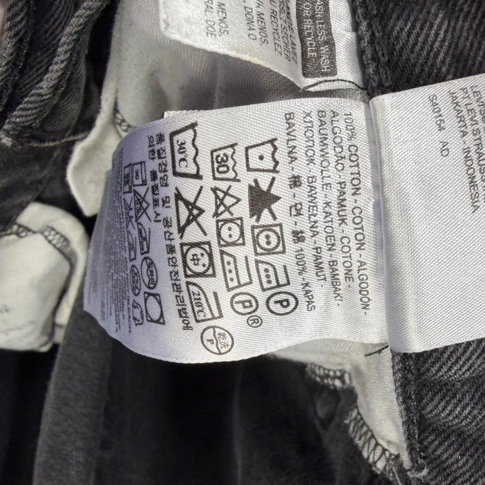 Levis‎ 505 Regular Fit Jeans Mens 40x28* Black Denim Pants Faded Straight Work
